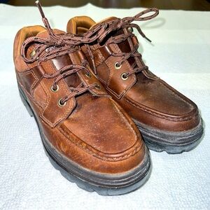 Timberland Hiking Shoe Brown Leather 12351 Womens 7.5M Padded Lace Up Moc Toe